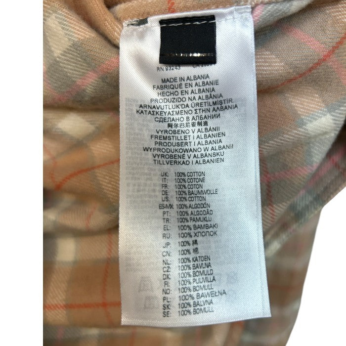 DIESEL ディーゼル フランネルシャツ チェック柄 L メンズ ダイダイ トップス 中古 W4