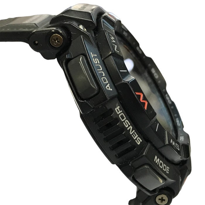 CASIO PRO TREK プロトレック Climber Line 腕時計 メンズ デジタル タフソーラー アウトドア 登山 コンパス ブラック PRG-340-1JF 中古 T1