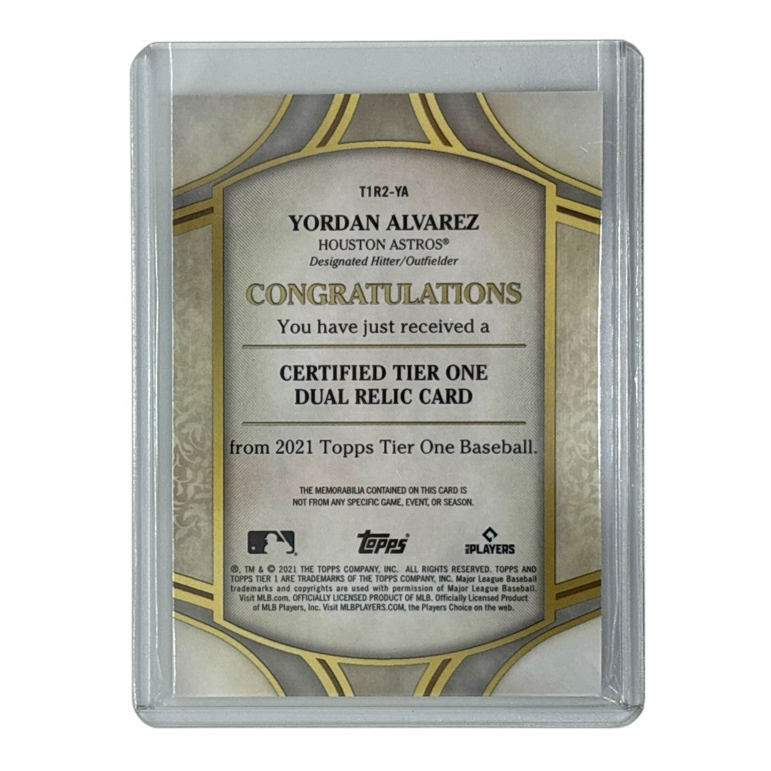 TOPPS MLBカード TIER ONE YORDAN ALVAREZ HOUSTON ASTROS /25 #T1R2-YA 中古 IT1