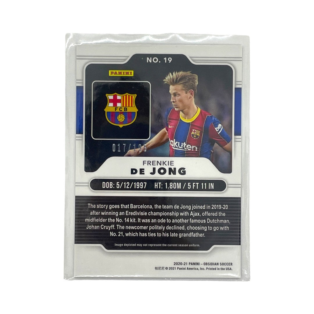 PANINI サッカーカード OBSIDIAN FRENKIE DE JONG BARCELONA 017/195 #19 中古 IT1