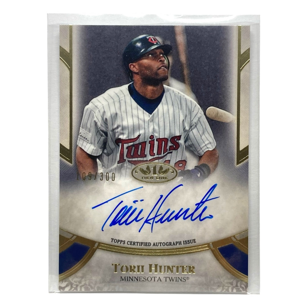 TOPPS MLBカード TIER ONE TORII HUNTER TWINS 109/300 #PPA-TH 中古 IT2
