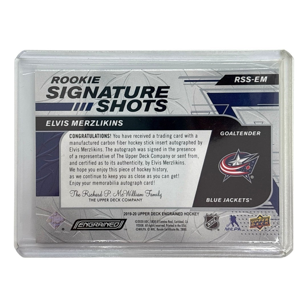 UPPER DECK NHLカード ENGRAINED ELVIS MERZLIKINS BLUE JACKETS 214/249 #RSS-EM 中古 IT1