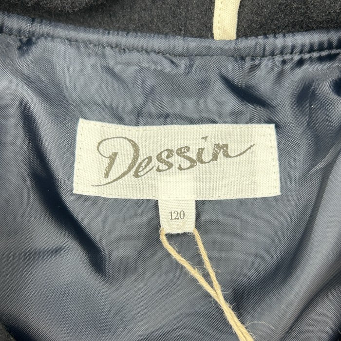 未使用品 Dessin デッサン ダッフル コート 男の子 120 アウター キッズ 秋 冬 ブラック 中古 W4