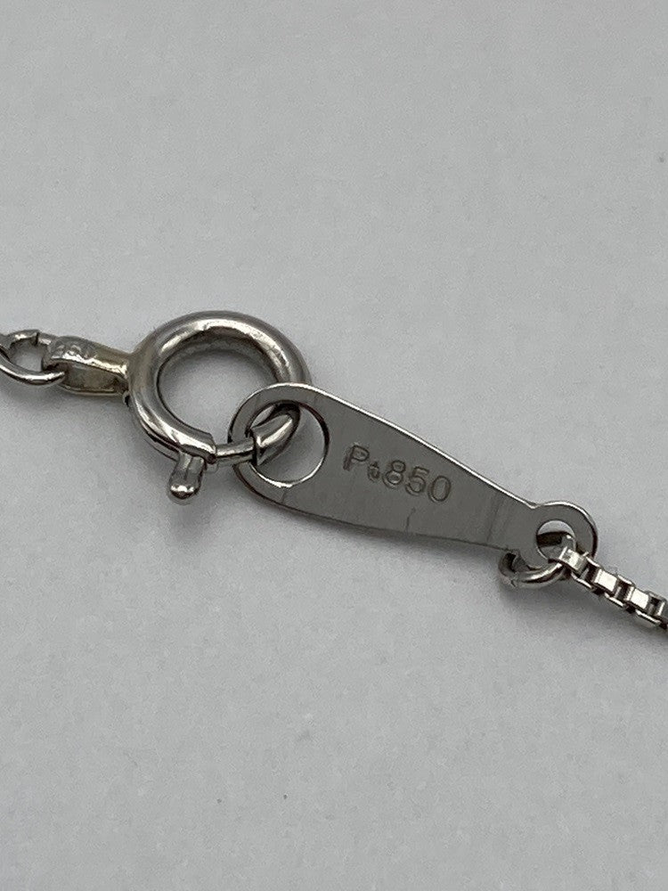 Pt900/Pt850 ダイヤ0.10ct プラチナネックレス 中古 D4