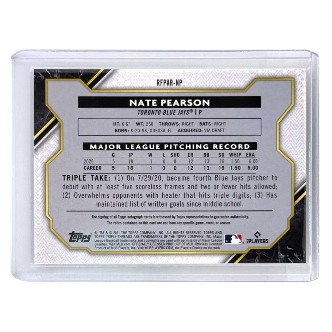 TOPPS MLBカード TRIPLE THREADS NATE PEARSON TORONTO BLUE JAYS /50 #RFPAR-NP 中古 IT1