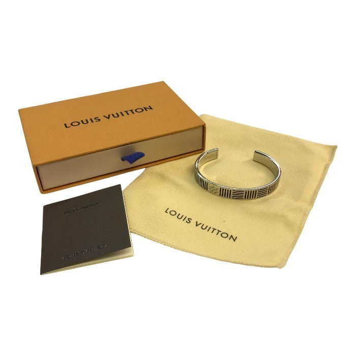 LOUIS VUITTON ルイヴィトン ジョンク・ダミエカラーズ ブレスレット レディース 金属製 バングル シルバー M62492 中古 T1