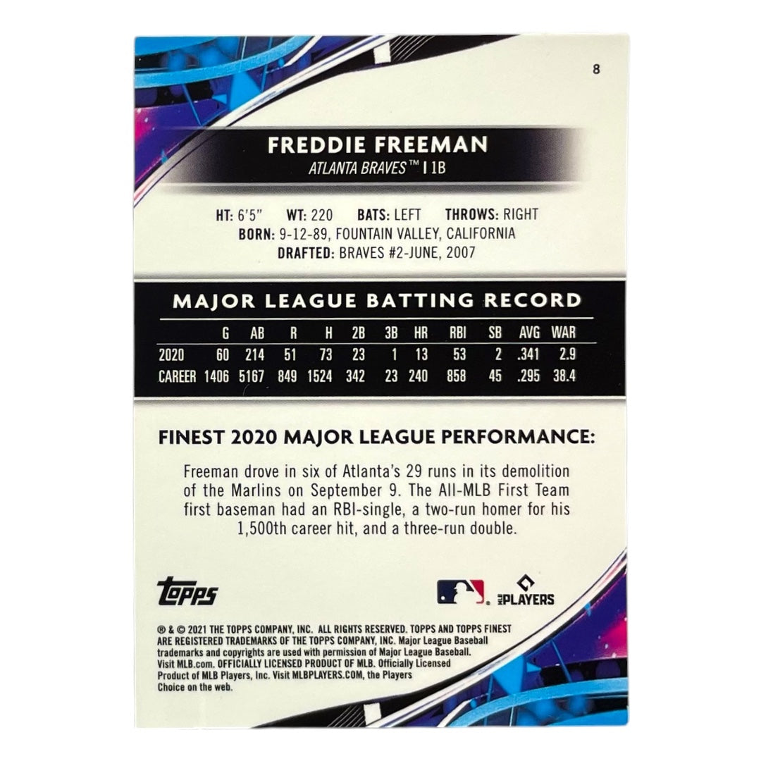 TOPPS MLBカード FINEST FREDDIE FREEMAN ATLANTA BRAVES /175 #8 中古 IT2