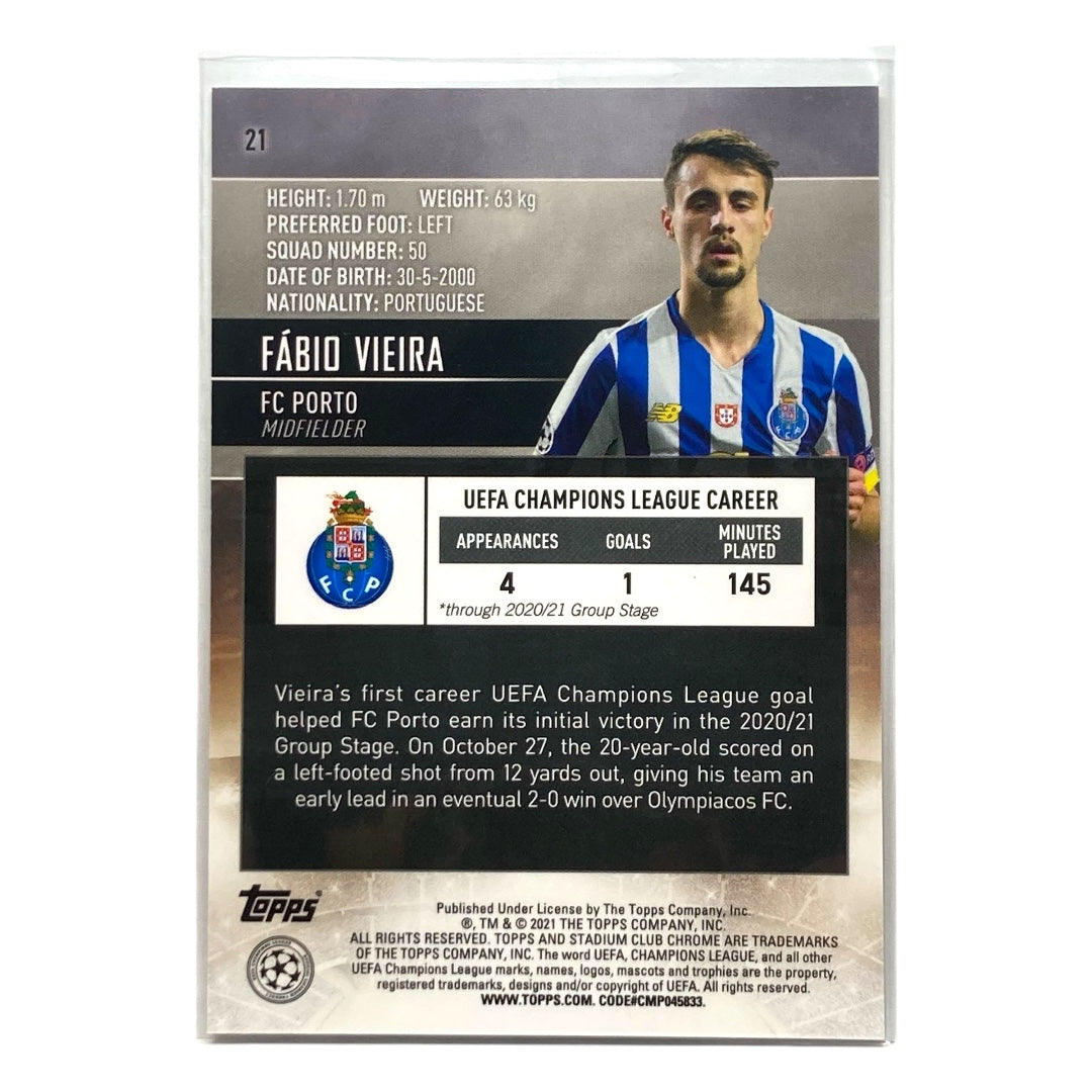 TOPPS サッカーカード STADIUM CLUB CHROME FABIO VIEIRA PORTO #21 中古 IT2