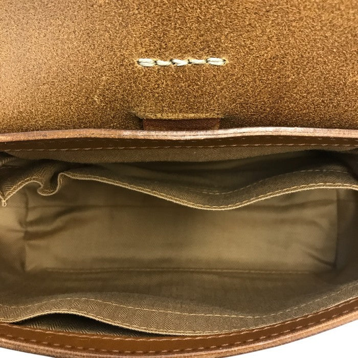 genten ゲンテン ヌオーバ ショルダーバッグ ユニセックス レザー サドルベルト コンパクト 横型 斜め掛け ブラウン 中古 T1