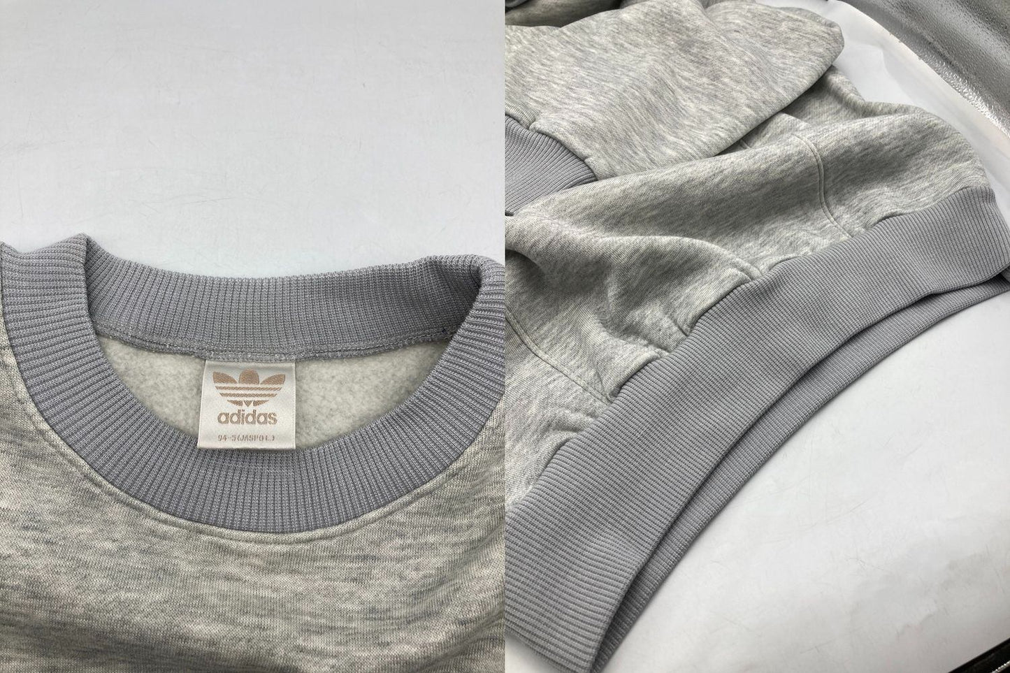 adidas デサント製アディダス 裏起毛 スウェット プルオーバー サイズL 中古 D4