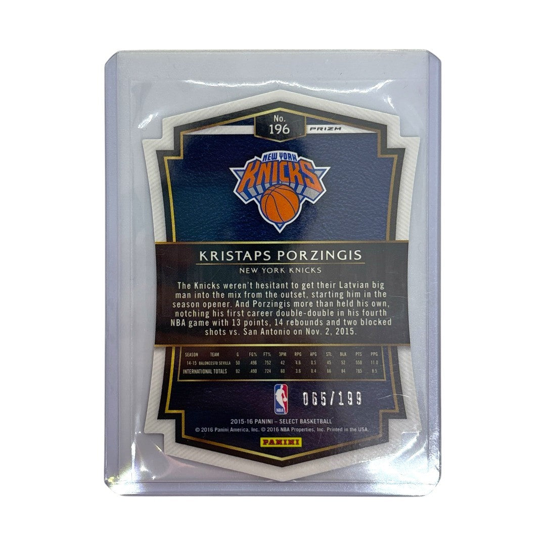 PANINI NBAカード SELECT PRIZM KRISTAPS PORZINGIS NEW YORK KNICKS 065/199 #196 中古 IT1