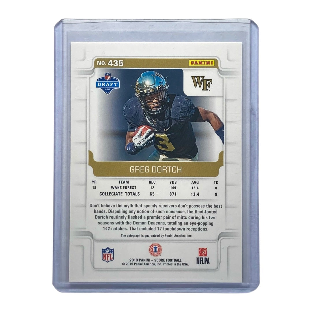 PANINI NFLカード SCORE GREG DORTCH WAKE FOREST UNIVERSITY #435 中古 IT2