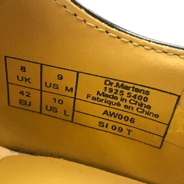 Dr.Martens ドクターマーチン 3Eye Steel Toe Shoe 3ホールシューズ メンズ レザー スチールトゥ レースアップ ブラック UK8/27cm 1925 5400 中古 T1