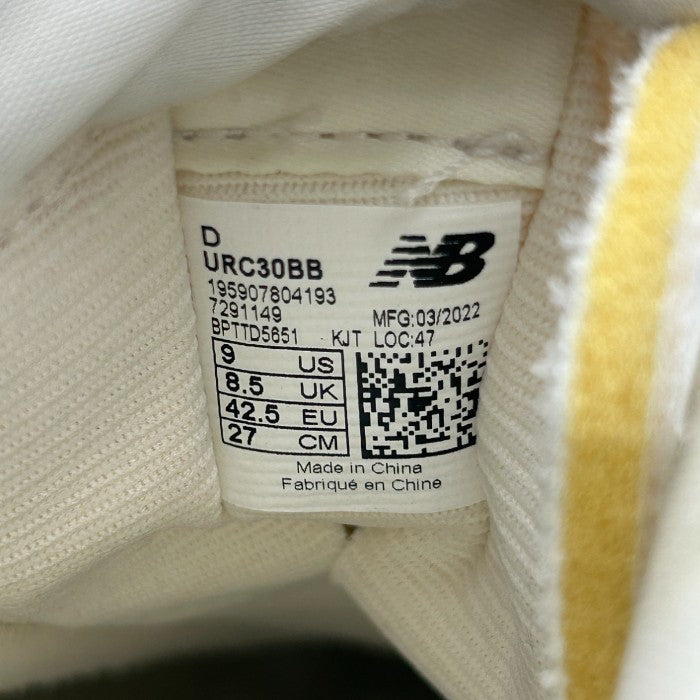 new balance ニューバランス スニーカー URC30BB 27cm グリーン シューズ 靴 メンズ スエード 中古 W4