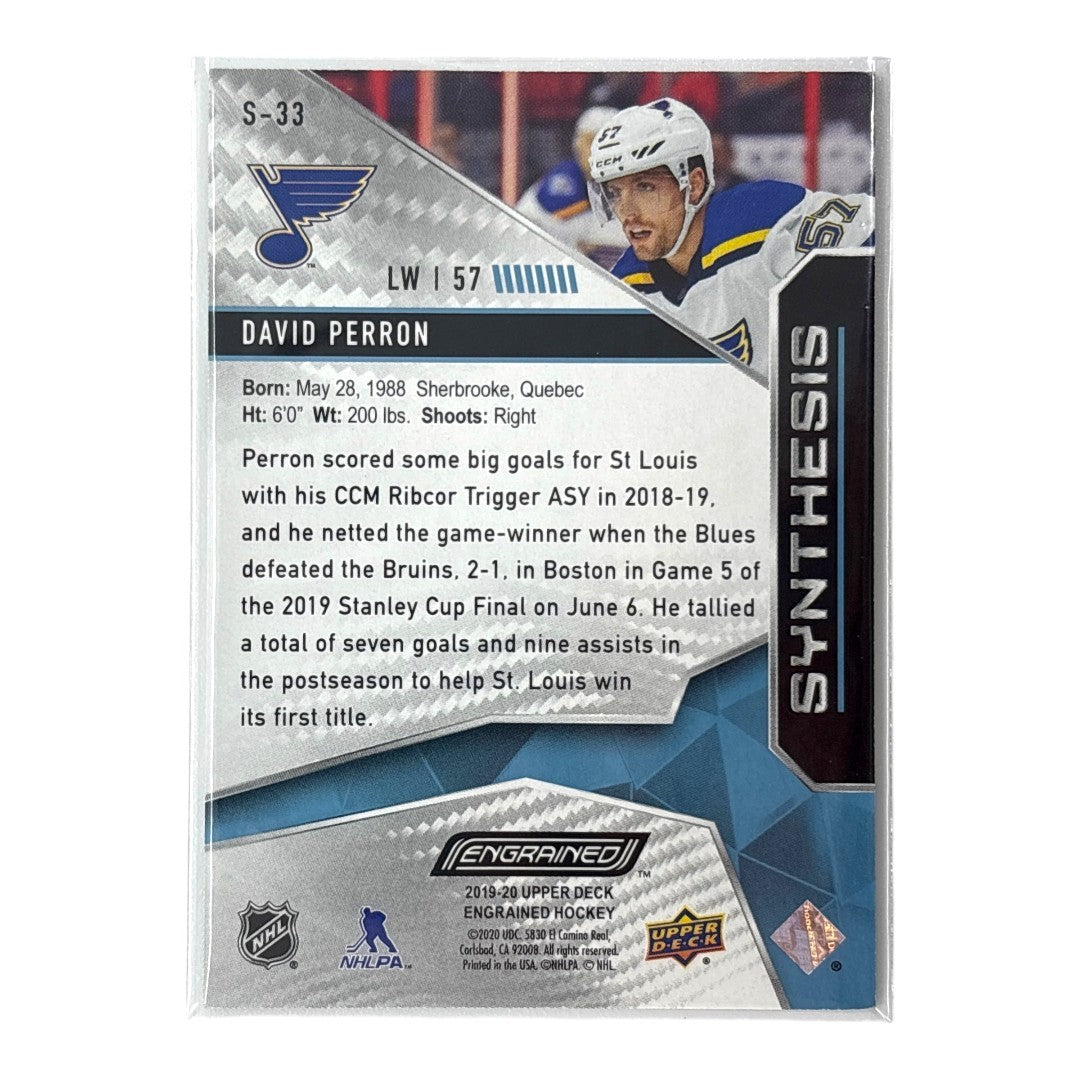 UPPER DECK NHLカード ENGRAINED DAVID PERRON BLUES 30/50 #S-33 中古 IT1