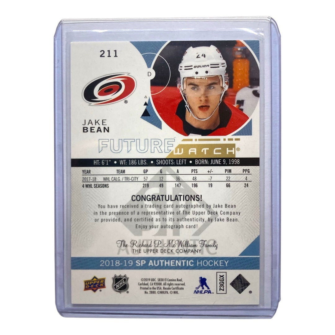 UPPER DECK NHLカード SP AUTHENTIC JAKE BEAN HURRICANES 563/999 #211 中古 IT2