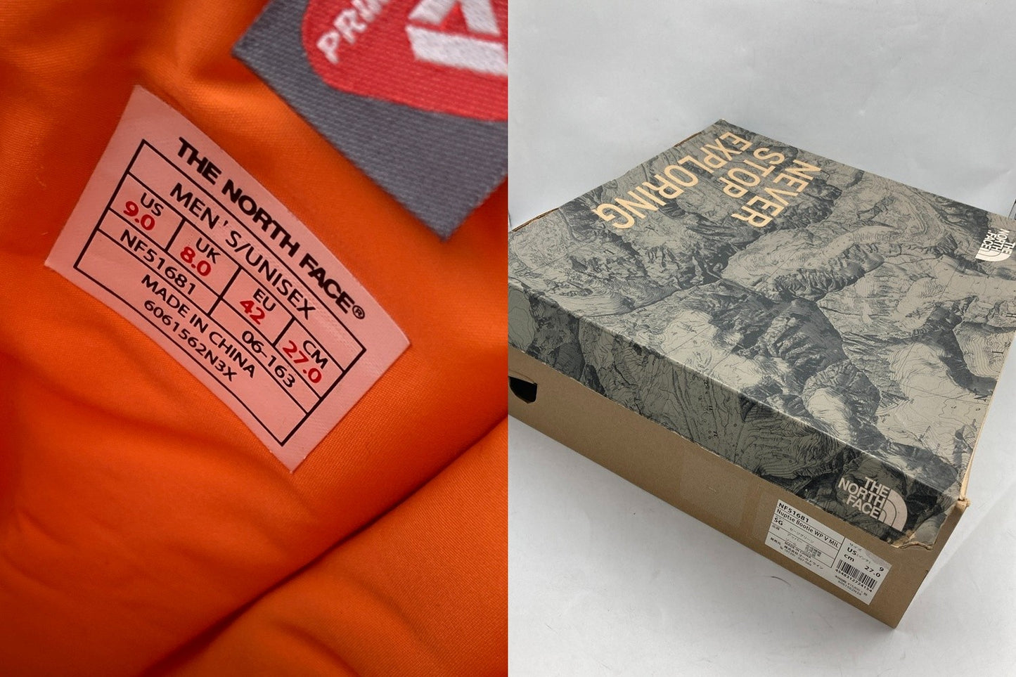 THE NORTH FACE ノースフェイス Nuptse Bootie WP V MIL NF51681 セージグリーン サイズ27cm メンズ 中古 D4