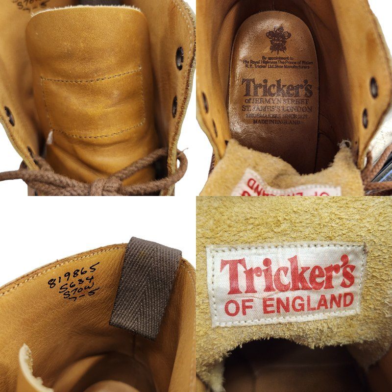 Tricher's トリッカーズ カントリーブーツ メンズ レザー レースアップ ウイングチップ ブラウン S634 STOW 中古 T1