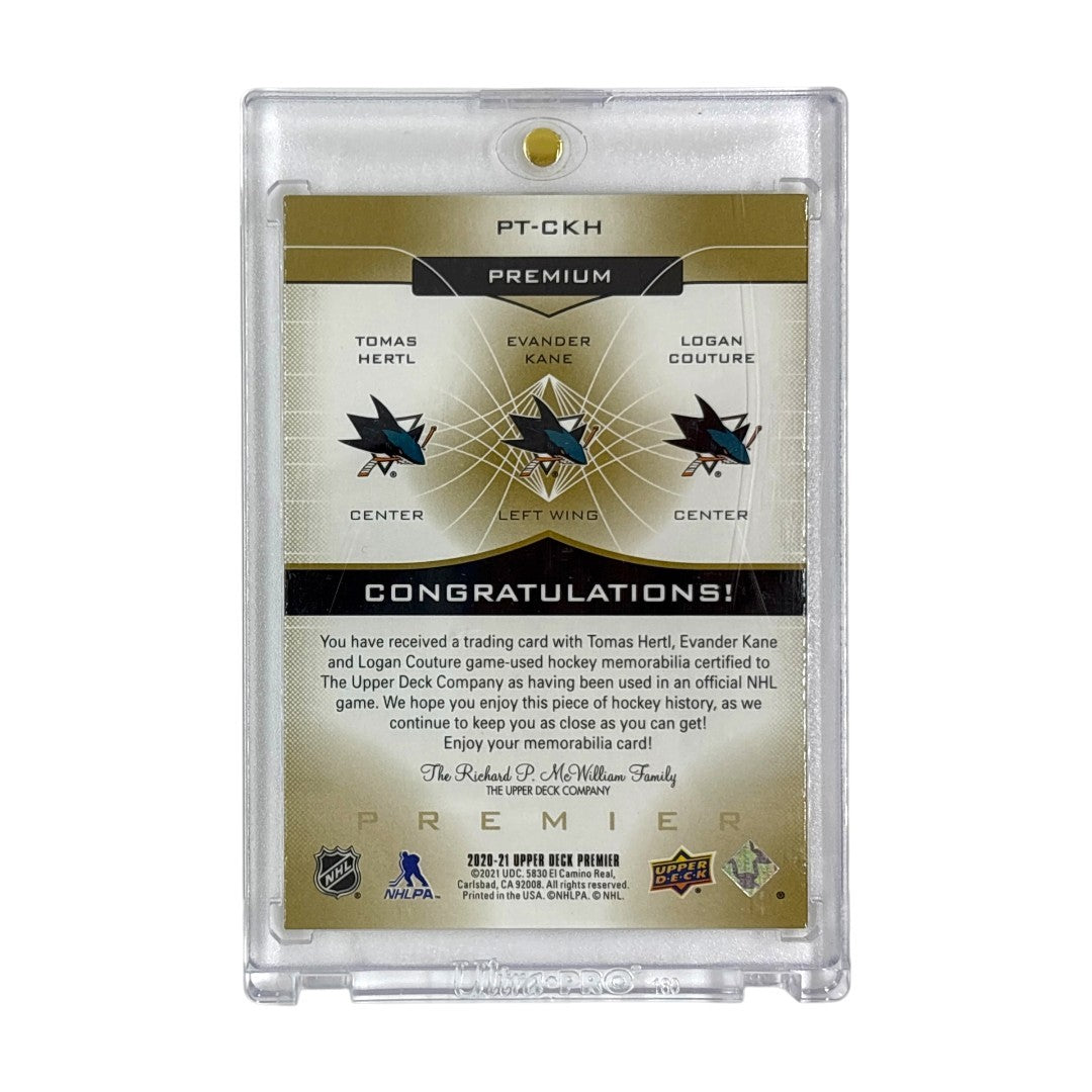 UPPER DECK NHLカード PREMIER TOMAS HERTL EVANDER KANE LOGAN COUTURE SHARKS 11/15 #PT-CKH 中古 IT1