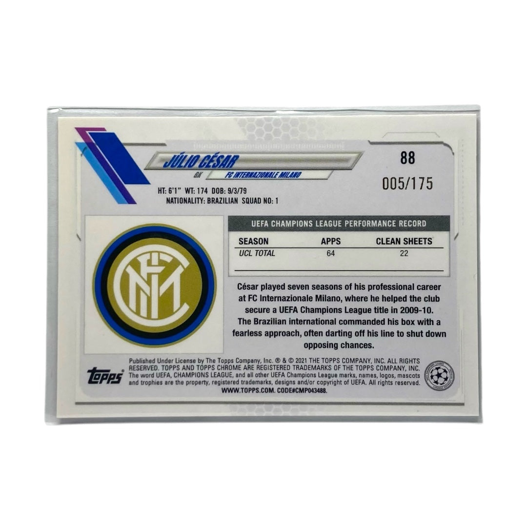 TOPPS サッカーカード CHROME JULIO CESAR INTERNAZIONALE /175 #88 中古 IT2