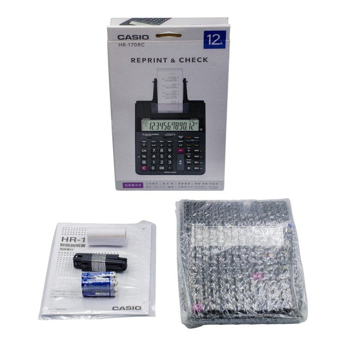 未使用品 カシオ プリンター電卓 デスクタイプ 12桁 HR-170RC-BK 中古 a1