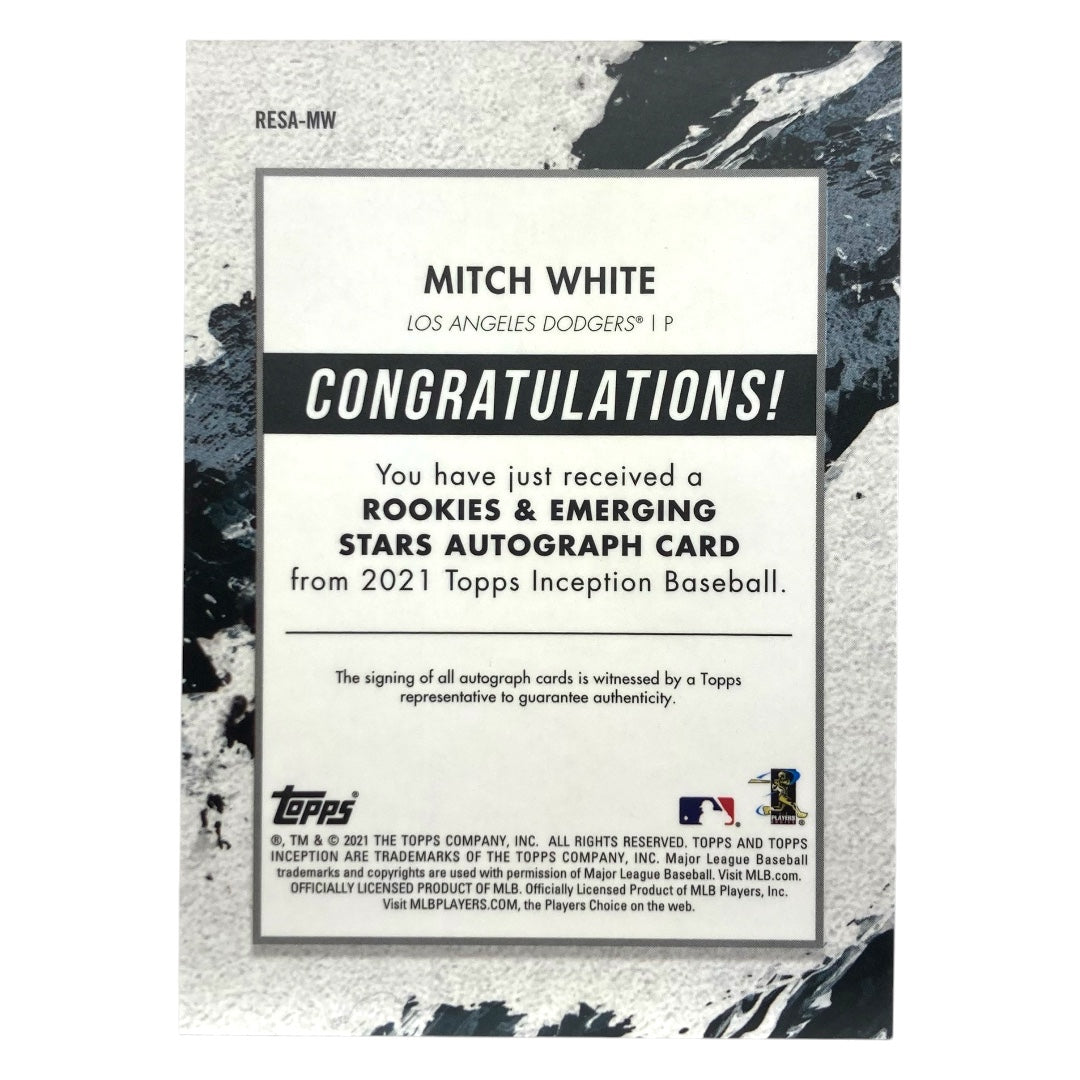 TOPPS MLBカード INCEPTION MITCH WHITE DODGERS 013/125 #RESA-MW 中古 IT2