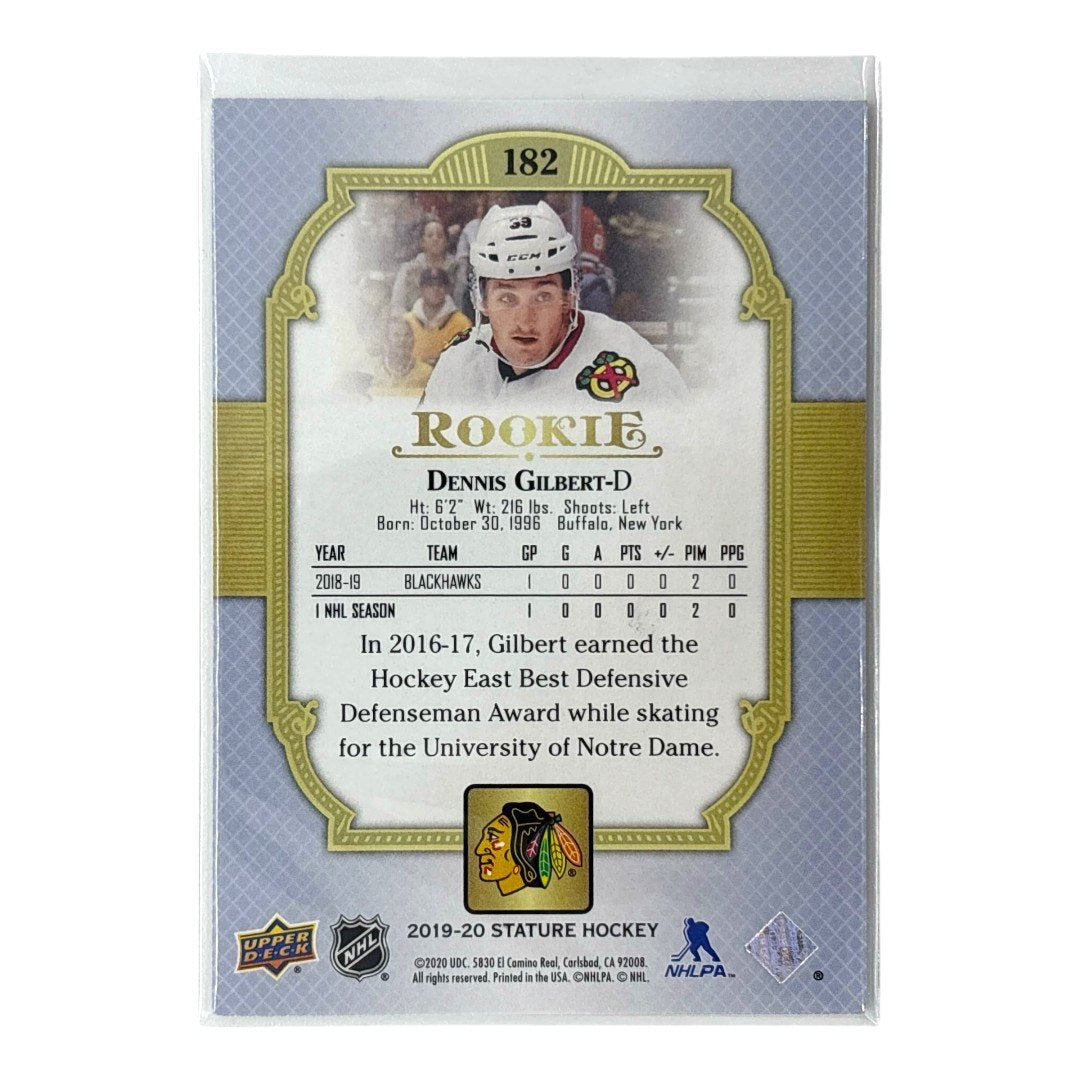 UPPER DECK NHLカード STATURE DENNIS GILBERT BLACKHAWKS 09/20 #182 中古 IT1