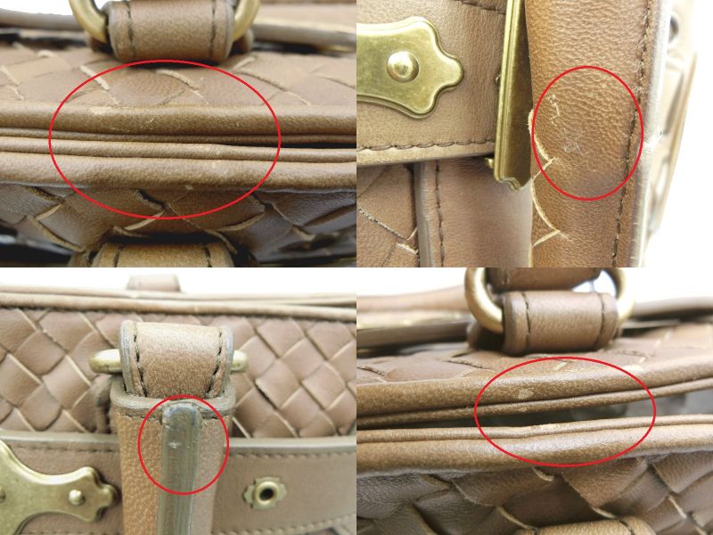 BOTTEGA VENETA ボッテガヴェネタ イントレチャート レザー ハンドバッグ 中古 1