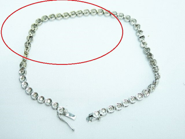 ダイヤ1.00ct K18WG ブレスレット中古 1カラットのダイヤで自分を着飾ってみませんか?
