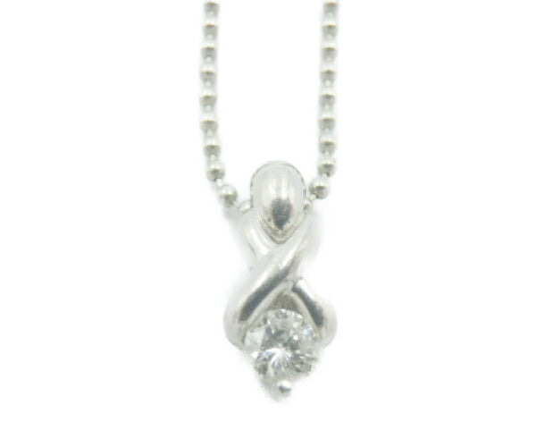 ダイヤモンド 0.10ct Pt850 デザイン ネックレス 中古 プラチナ ペンダント ジュエリー おしゃれ アクセサリー