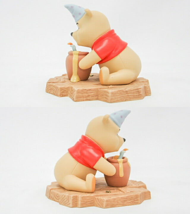 フィギュリン Pooh&Friends Hip,hip Poohray for birthdays. 中古 くまのプーさん 箱(ケース)付/取説付
