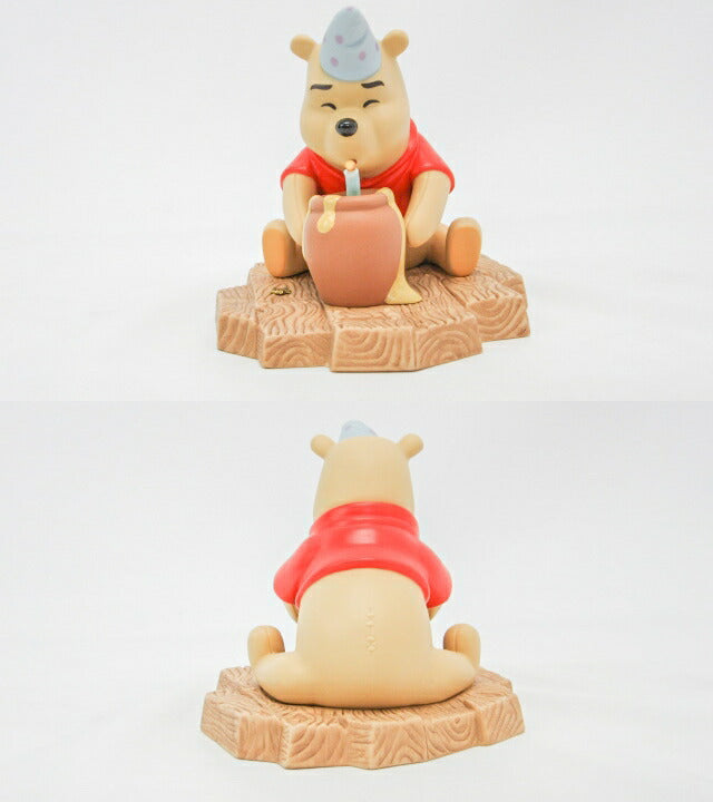 フィギュリン Pooh&Friends Hip,hip Poohray for birthdays. 中古 くまのプーさん 箱(ケース)付/取説付