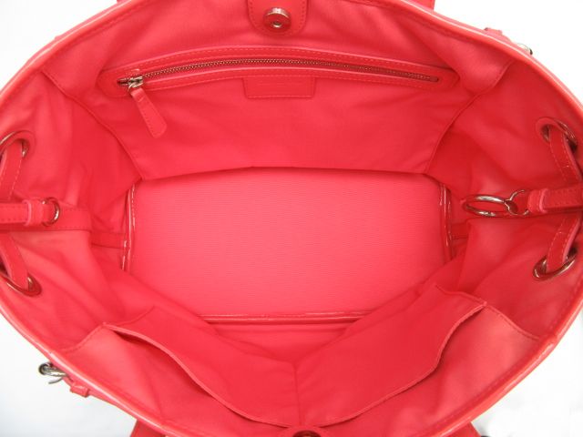 Christian Dior/クリスチャン ディオール パナレア キャンバスエナメル チャーム付トートバッグ 中古 レディース 人気 グレー ピンク おすすめ