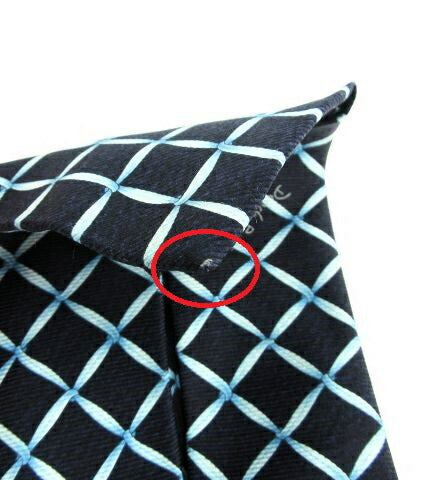 BVLGARI/ブルガリ スカーフチェックシルクネクタイ 中古 メンズ セブンフォールド 100% おすすめ