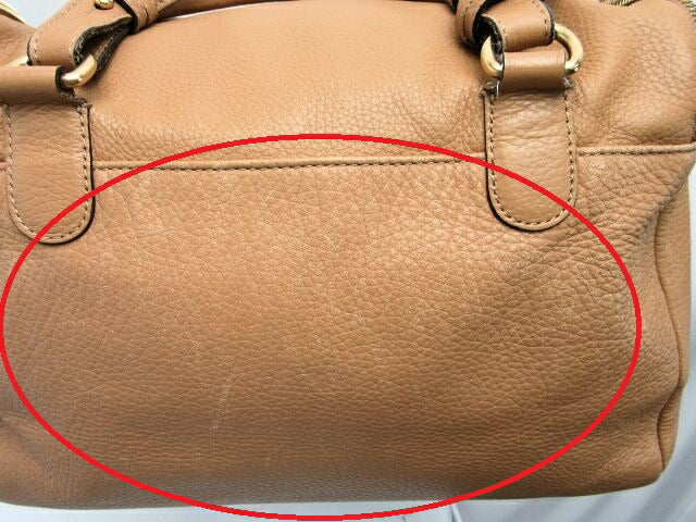EMPORIO ARMANI/エンポリオアルマーニ レザーフラップ2WAYバッグ 中古 ショルダー ハンド おすすめ ベージュ レディース 鞄