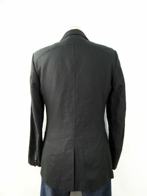 roberto cavalli/ロベルト カヴァリ メンズコットンジャケット XS 中古 レオパード ヒョウ柄 ブラック アニマル柄
