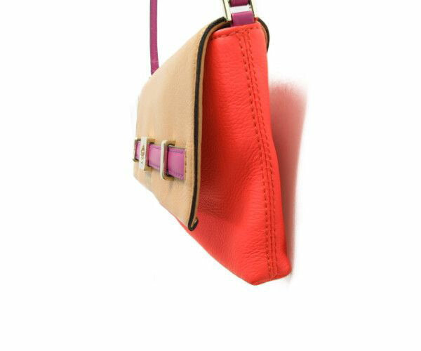 Kate spade/ケイトスペード レザーショルダーバッグ 中古 鞄 ブランド レディース オレンジ ブラウン WKRU2449
