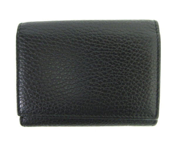 GUCCI マーモント レザーWホック財布 中古 グッチ レディース 474746 2091 ブラック コンパクト