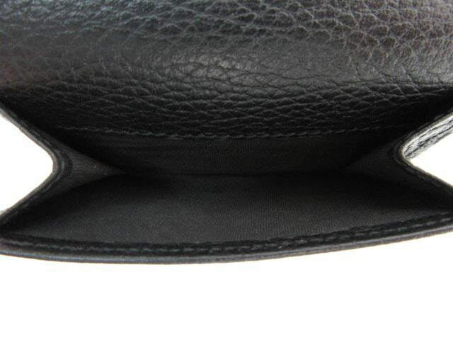 GUCCI マーモント レザーWホック財布 中古 グッチ レディース 474746 2091 ブラック コンパクト