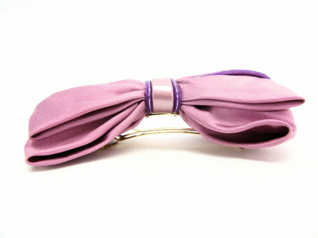acca/アッカ エナメル×サテンリボンバレッタ 中古 ヘアアクセサリー レディース パープル 髪飾り