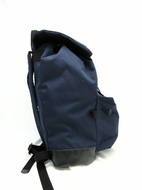 MARGARET HOWELL×PORTER/マーガレットハウエル×ポーター リュックサック 中古 バックパック ネイビー 紺 大容量 デイパック フラップ