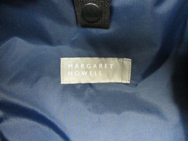MARGARET HOWELL×PORTER/マーガレットハウエル×ポーター リュックサック 中古 バックパック ネイビー 紺 大容量 デイパック フラップ