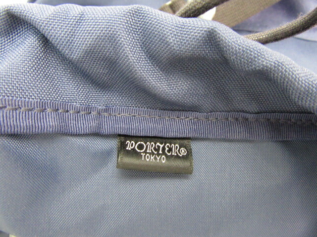 MARGARET HOWELL×PORTER/マーガレットハウエル×ポーター リュックサック 中古 バックパック ネイビー 紺 大容量 デイパック フラップ