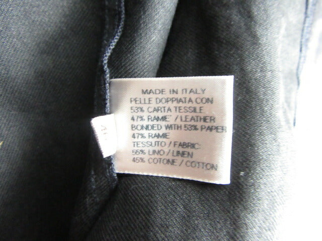 BOTTEGA VENETA/ボッテガヴェネタ ラムレザー&コットンパンツ 中古 メンズ、ロング、ソフト、ストレート