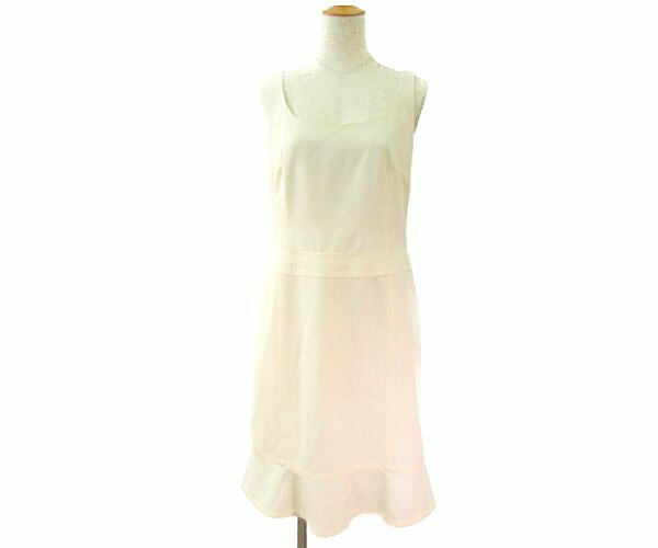 AKRIS punto/アクリススプント ノースリーブ ワンピース 8 中古 アイボリー レーヨン ウール レディース