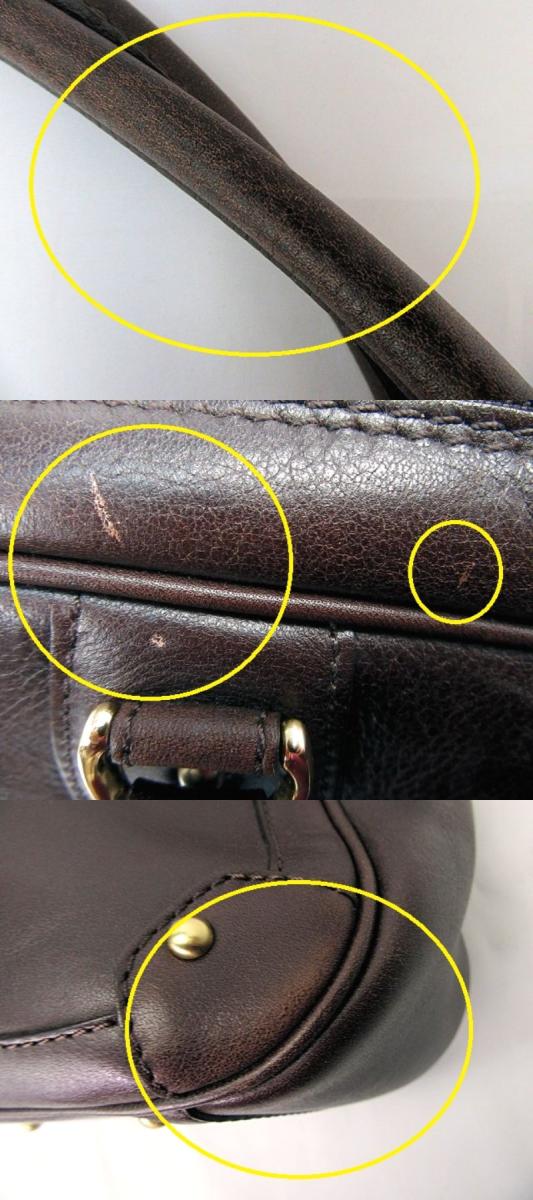 土屋鞄製造所 レザー トートバッグ 中古 本革 ブラウン 牛革 茶