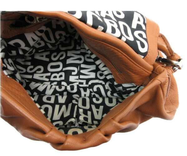 MARC BY MARC JACOBS/マーク バイ マークジェイコブス レザー 2WAY ショルダーバッグ 中古 セミショルダー ブラウン 茶 牛革 鞄 レディース