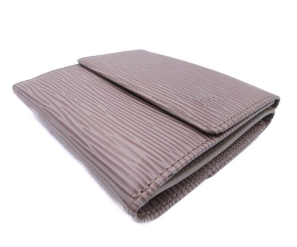 LOUIS VUITTON/ルイヴィトン エピ ポルトモネ ビエカルトクレディ リラ 中古 レザー パープル Wホック財布 M6348B ウォレット 紫