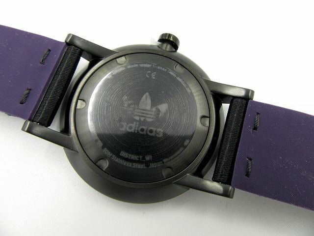 adidas/アディダス CK3119 DISTRICT W1 クォーツ 腕時計 BLACK/LEGEND PURPLE ブラック パープル ユニセックス メンズ レディース アナログ