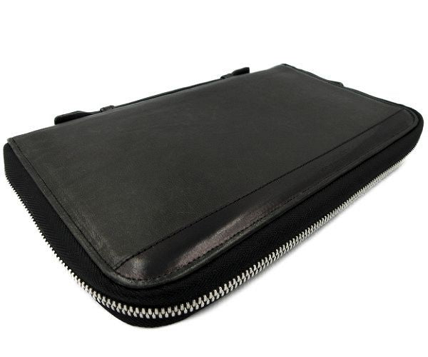 The Warmthcrafts Manufacture/ジ ウォームスクラフツ マニュファクチャー レザー ラウンドファスナー 長財布 中古 ブラック 黒 本革 ウォレット